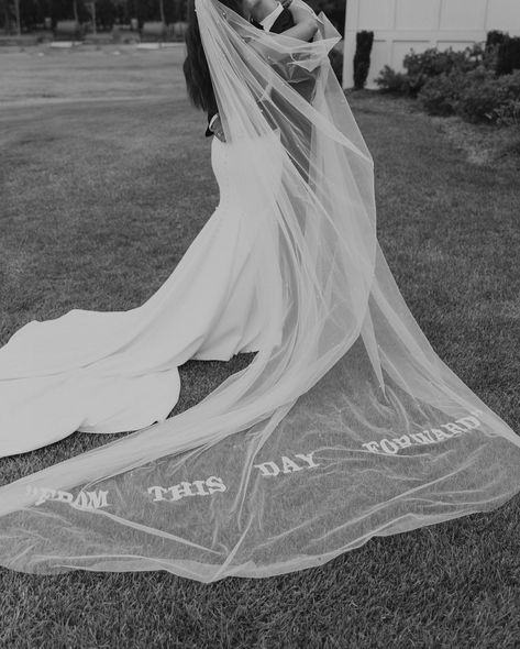 wedding veil, cathedral veil, words on veil, pearl veil, wedding inspo, wedding aesthetic, classic wedding, veil, hailey bieber veil, bride, bride inspo Veil With Words, Pearl Veil Wedding, Wedding Veil Cathedral, Veil Pearl, Veil Cathedral, Pearl Veil, Veil Wedding, Cathedral Veil, Wedding Aesthetic