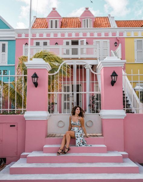 Curaçao: A Photo Diary Curacao Beaches, Willemstad Curacao, Watkins Glen State Park, Aruba Travel, Willemstad, Colourful Buildings, Caribbean Travel, Budget Hotel, Photo Diary