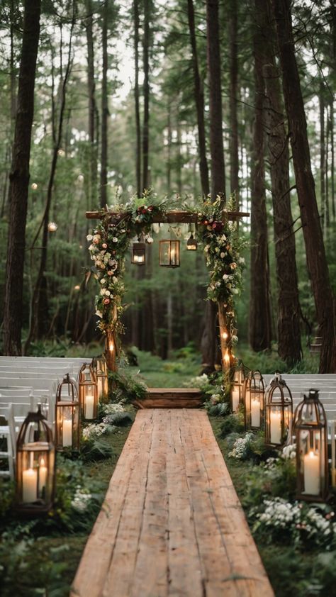 prom
wedding gown
wifey material
wedding budget
cute wedding ideas Outdoor Wedding Pergola Ideas, Forest Wedding Twilight, Intimate Wedding In The Woods, Wedding Ideas Woods Forest, Earthy Backyard Wedding, Forest Wedding Aisle Decor, Fairytale Forest Wedding Theme, Rustic Woods Wedding, Wedding In A Forest