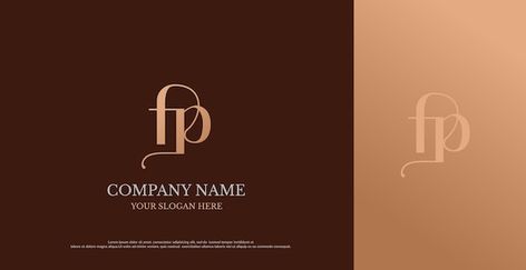 Initial fp logo design vector | Premium Vector #Freepik #vector #flower #frame #wedding #business Fp Logo, Portable Restrooms, Dental Logo, Frame Wedding, Wedding Logos, Wedding Business, Typography Logo, Brand Identity Design, Design Vector