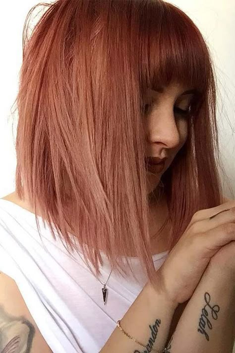 Long Bob With Bangs, Bangs Bob, Short Grunge Hair, Haircut With Bangs, Bob Haircut With Bangs, Long Bob Haircuts, Long Bob Hairstyles, Haircut And Color, Bob Haircut