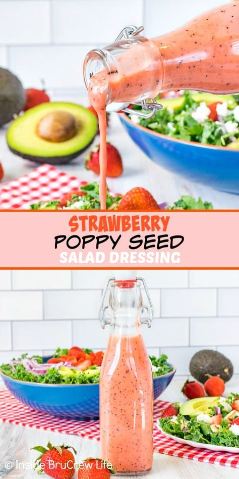 Strawberry Poppy Seed Salad, Poppy Seed Salad Dressing, Gf Salads, Poppyseed Salad Dressing, Poppy Seed Salad, Healthy Dressings, Strawberry Salad Dressing, Salads Easy, Suddenly Salad