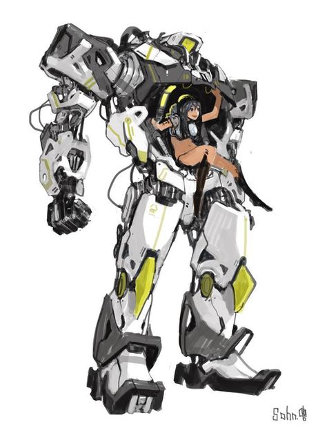 Come here if you have a mecha addiction, or you want to have a mecha addiction ^_^. Mecha Suit, Cool Robots, Arte Robot, Arte Cyberpunk, A Robot, Robot Design, Robots Concept, Robot Art, Robot Concept Art