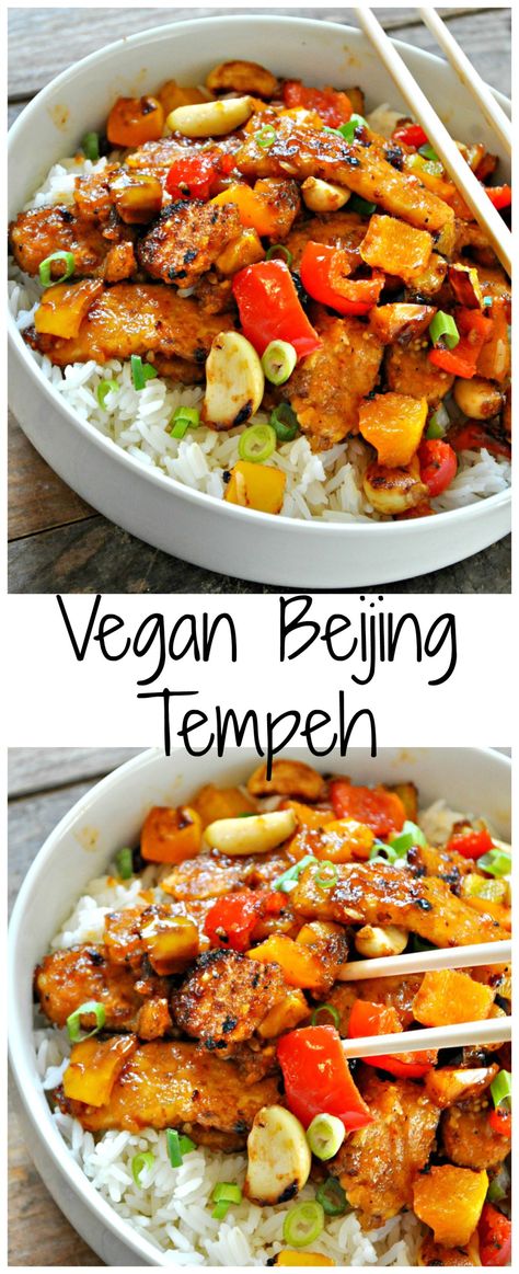 Vegan Beijing Tempeh - Rabbit and Wolves #vegan #veganrecipes #tempeh #easyvegan #vegandinner Tempeh Recipes Vegan, Resep Vegan, Rabbit And Wolves, Vegan Tempeh, Tempeh Recipe, Tempeh Recipes, Vegan Asian, Best Vegan Recipes, Vegan Dinner