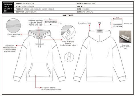 Teck Pack Design, Clothing Vector, Tech Drawing, Hoodie Design Template, Hoodie Sketch, Techpack Template, Fashion Tech Pack, Techpacks Fashion, Tech Pack Fashion