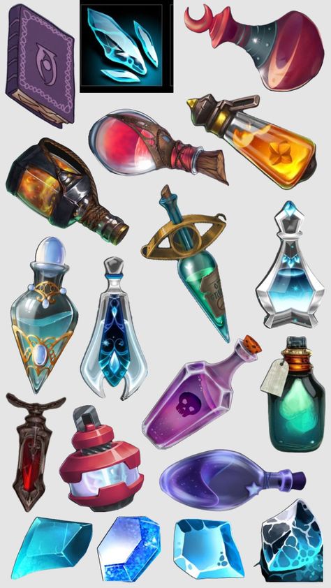 #potions #fantasy #crystals #cutouts Dnd Room, Witch Room, Fantasy Props, New Fantasy, Magic Aesthetic, Fairytale Art, Fantasy Armor, Fantasy Concept Art, Prop Design