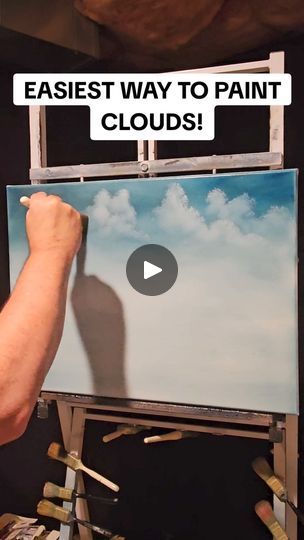 Bob Ross Paintings, Titanium White, Acrylic Painting Techniques, Bob Ross, Cloud Painting, Shape Of You, Painting Lessons, One Inch, Painting Tips