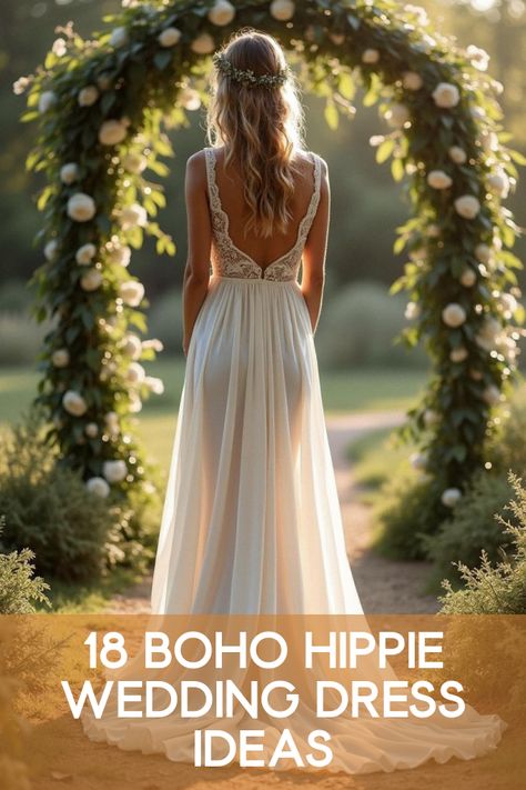 Did you know that wedding dress boho hippie styles can capture the free spirit of your big day? Discover flowy, romantic gowns that scream individuality, perfect for bohemian brides. Step into a world of rustic, vintage, and ethereal dresses that promise to make you feel effortlessly beautiful. Explore the latest designs with lace, fringe, and floral touches that redefine boho chic. Unlock the secret to a dreamy, unconventional wedding look! Simple Lace Wedding Dress Beach, Simple Flowy Wedding Dress Boho, Simple Woodsy Wedding Dress, Beach Wedding Dresses Boho, Whimsical Tulle Wedding Dress, Woodsy Wedding Dress Boho, Boho Bride Dress Bohemian, Boho Summer Wedding Dress, No Traditional Wedding Dress