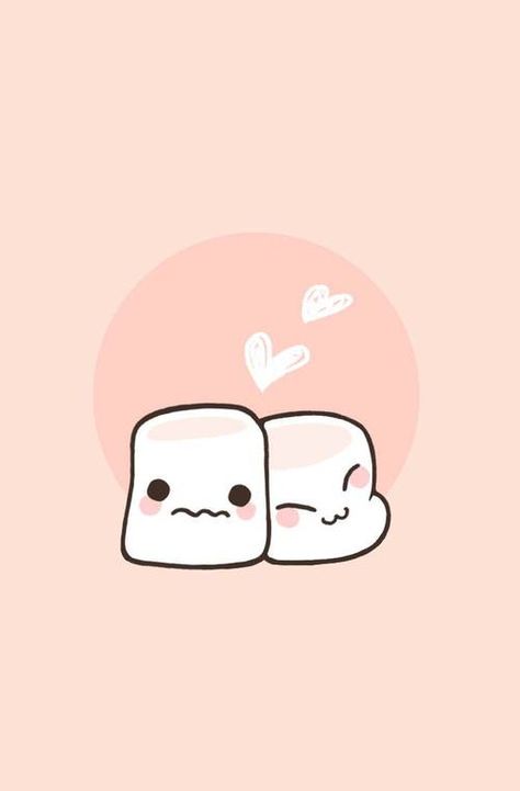 Image de cute, love,  kawaii Marshmallow Wallpaper, Marshmallows, Pink, Kawaii