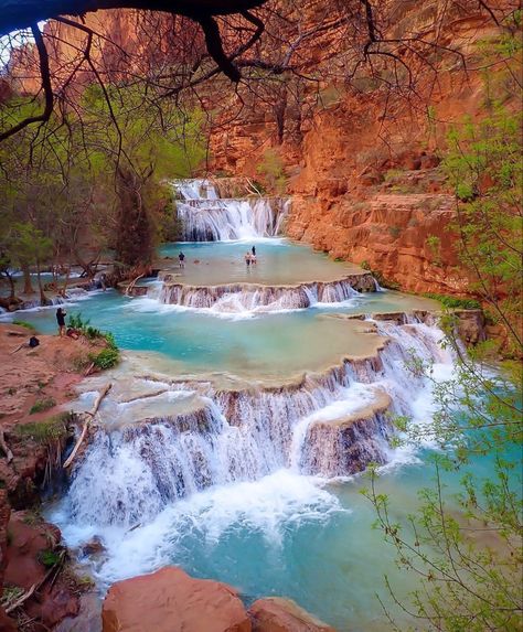 Aesthetic Waterfall, North America Road Trip, Arizona Aesthetic, Beaver Falls, Scenic Places, Rv Road Trip, Arizona Travel, Arizona Usa, Beautiful Photos Of Nature