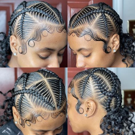 Criss Cross Feed In Braids Cornrows, Feed In Braids Criss Cross, Crisscross Braids For Black Women, Four Criss Cross Stitch Braids, Stitch Braids Criss Cross, Cross Cross Stitch Braids, Stitch Braids Curly Ends, Criss Cross Cornrows Braids, Criss Cross Feed In Braids