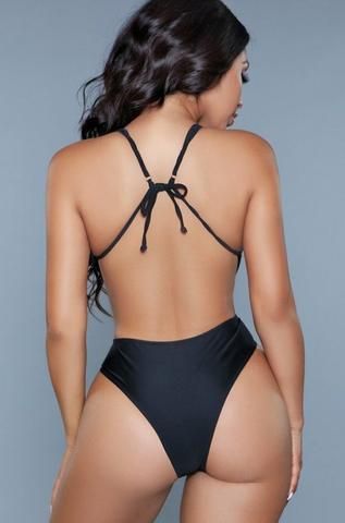 Bombshell Swimsuit, Beach Dresses Casual, Irl References, Petite Body Types, High Leg Swimsuit, Curvy Swimwear, Curvy Lingerie, Beautiful Brunette, Black One Piece Swimsuit