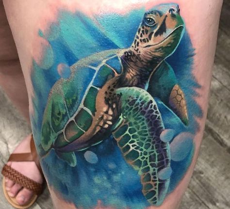 Sea Turtle Tattoo Design, Sea Turtle Artwork, World Turtle Day, Sea Turtle Tattoo, Turtle Day, Turtle Tattoo Designs, Sea Turtle Art, City Tattoo, Turtle Tattoo