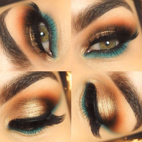 Tutorial inspirado nas cores da Pocahontas Pocahontas Eye Makeup, Pocahontas Makeup, Dancesport Makeup, Disney Inspired Makeup, Disney Princess Makeup, J Makeup, Club Makeup, Princess Makeup, Disney Makeup