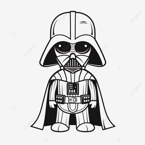 star wars darth vader drawing black and white outline sketch vector Darth Vader Coloring Page, Darth Vader Outline, Darth Vader Vector, Star Wars Sketches, Star Wars Black And White, Vader Drawing, Darth Vader Drawing, Darth Vader Christmas, Darth Vader Mask