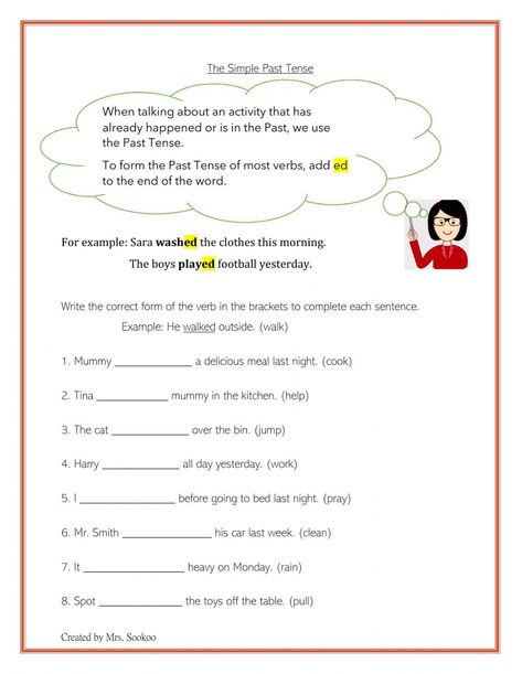 Object Pronouns, Simple Past Tense, Language Worksheets, Grammar Practice, Past Tense, Boys Playing, Home Learning, School Subjects, Online Workouts