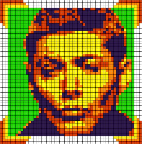 Grille Pixel Art, Dean Winchester Supernatural, Colorwork Chart, Jensen Ackles Supernatural, Graph Crochet, Winchester Supernatural, Cool Pixel Art, Pixel Crochet, Pixel Art Grid