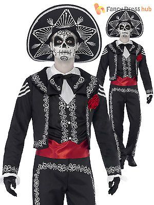 Mens Senor Day Of The Dead Costume Halloween Skeleton Bond Fancy Dress Outfit Coco Costume Ideas, Skeleton Fancy Dress, Bones Costume, Coco Costume, Skull Quilt, Spanish Costume, Theme Costumes, Cavewoman Costume, Dead Costume