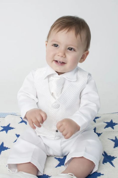 Baby Boys 4 Piece Christening Outfit / Christening Suit Blue White Check | eBay White Wedding Outfit, Boy Sleeping, White Collar Shirt, Baby Boy Christening Outfit, Christening Outfits, Boy Christening Outfit, Birthday Invitation Card Template, Boy Baptism Outfit