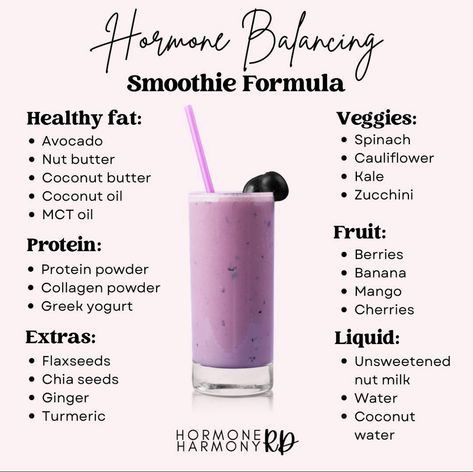 Hormone Balancing Smoothie, Collagen Smoothie, Easy Juice Recipes, Blueberries Smoothie, Vanilla Coconut, Collagen Powder, Good Smoothies, Healthy Drinks Recipes, Sugar Detox