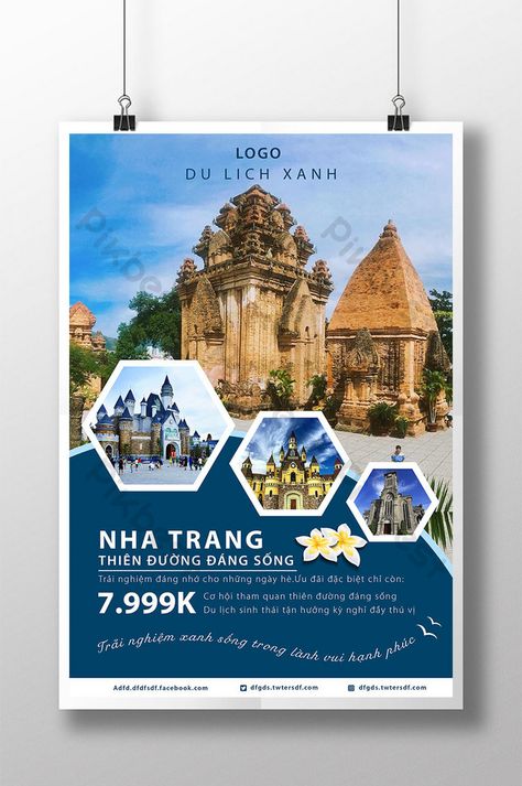 nha trang tourist travel poster to attractive paradise worth living Travel Brochure Design, Travel Advertising Design, Travel Advertising, Tourism Poster, Travel Poster Design, Travel Ads, Graphic Design Flyer, Leaflet Design, Palette Art