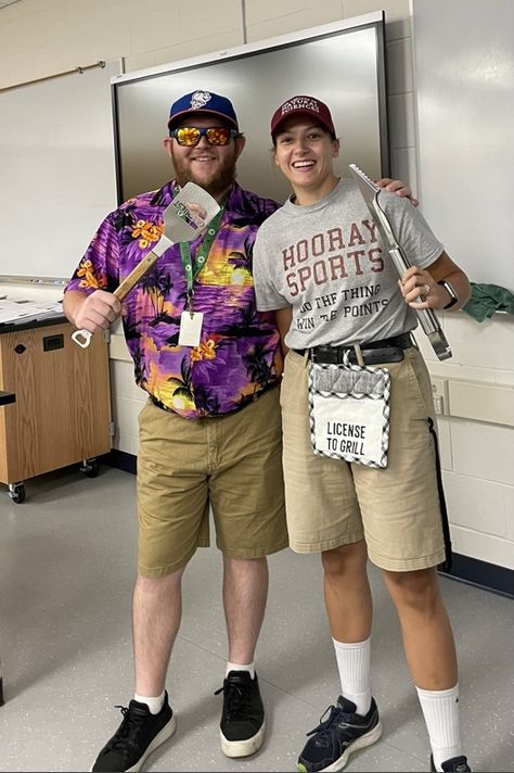 Barbecue Dad Outfit, Bbq Dad Costume, Bbq Dad Spirit Week, Barbecue Dad Outfit Spirit Week, Bbq Dad Outfit, Bbq Dad Outfit Spirit Week, Soccer Mom Outfit Spirit Week, Spirit Weeks, Dad Costume