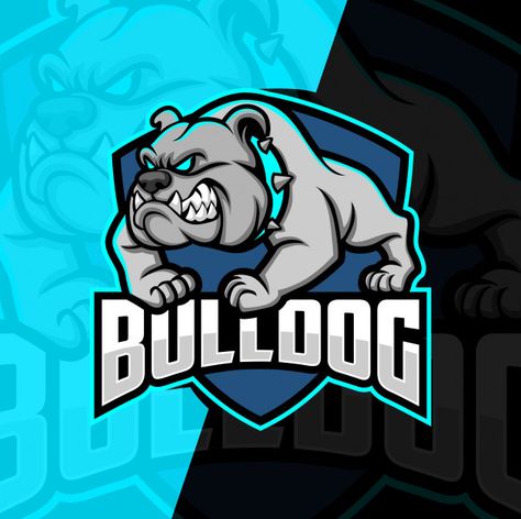 Bulldog mascot esport logo design Premiu... | Premium Vector #Freepik #vector #logo #school #design #dog Bulldog Tattoo, Logo Youtube, Bulldog Mascot, Bulldog Pics, Esports Logo, Game Logo Design, Gaming Logo, Dog Logo, Mobile Legend