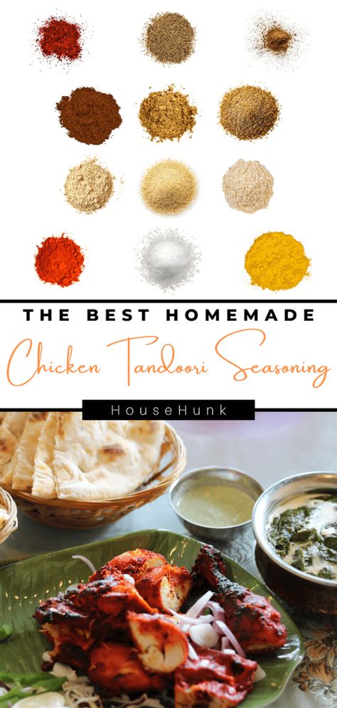 Transport your taste buds to India with our homemade chicken tandoori seasoning. Infuse your chicken with a fragrant blend of spices for an unforgettable culinary journey. Aromatic, smoky, and utterly delicious! Tandoori Seasoning Recipe, Tandoori Spice Recipe, Chicken Tandoori, Spice Mix Recipes, Homemade Spice Blends, Drink Inspiration, Clay Oven, Kitchen Smells, Homemade Spices