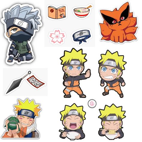 Naruto Stickers Printable, Phone Cover Stickers, Cover Stickers, Pokemon Stickers, Graduation Leis, Anime Funny Moments, Stickers Printable, Sticker Ideas, Kawaii Stickers