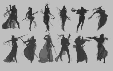 Mage | Skillshare Projects Drawing Dynamic Poses, Wizard Drawings, Different Poses, Anatomy Drawing, Character Poses, Dynamic Poses, Art Style Inspiration, Online Class, Action Poses