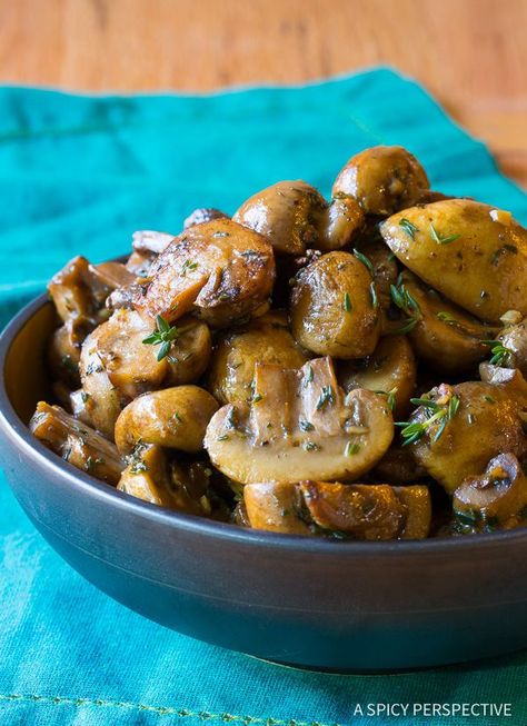 HEAVENLY Sautéed Mushroom Recipe Best Sauteed Mushrooms, Marinated Mushrooms Recipe, Mushroom Side Dishes, Sautéed Mushrooms, Steak Side Dishes, Mushroom Recipe, Marinated Mushrooms, Steak And Mushrooms, Sauteed Mushrooms