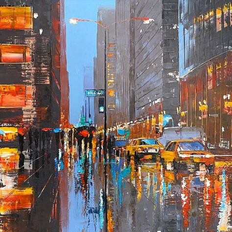 Paul Kenton on Instagram: “Evening Stroll in New York.. www.paulkenton.com #artist #art #painting #paintinginoils #oilpainting #britishartist #artlovers #artbuyers…” New York Oil Painting, New York Abstract Painting, Surroundings Art Gcse, Places And Spaces Gcse Art, Art Mindmap, Oil Painting City, Paul Kenton, Cityscape Paintings, Alevel Art