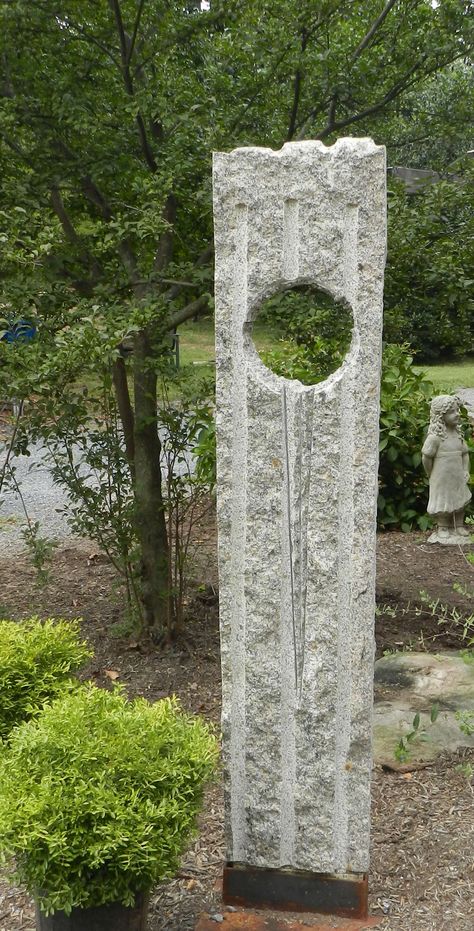 "Standing man" granite garden sculpture by David Therriault  # stone sculpture #abstarct Modern Garden Sculptures & Statues, Japanese Garden Sculpture, Modern Yard Sculpture, Contemporary Garden Sculpture, Outdoor Sculpture Ideas, Concrete Garden Art, Stone Sculpture Ideas, Rock Sculptures Garden Stone Art, Garden Sculptures & Statues