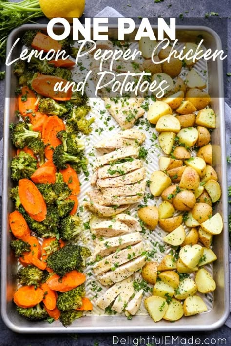 One Sheet Pan Meals Meal Prep, Healthy Non Chicken Meals, Chicken And Veggies One Pan Oven, Chicken Tender One Pan Recipes, January Meals Clean Eating, Simple Sheet Pan Meals, Pan Sheet Chicken, One Pan Chicken And Vegetables, Sheet Pan Chicken Breast Recipes