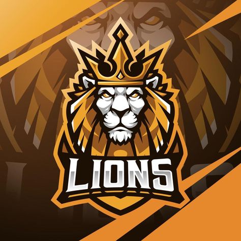 Lion head esport mascot logo design Elephant Logo Design, Logo Lion, Lion Mascot, Lion Head Logo, Mascot Logo Design, Sports Logo Inspiration, Lord Siva, Creative Logo Design, Lion Wallpaper