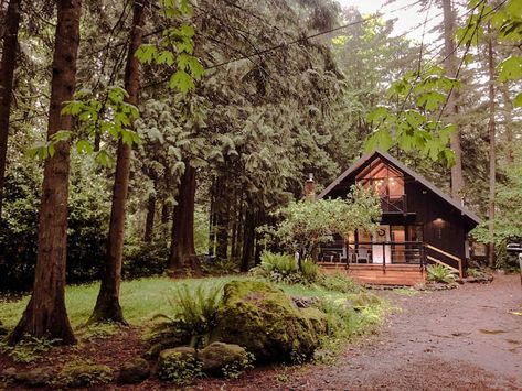 PNW vibe! Woodsy & in town! @ Base of Mt Hood - Chalets for Rent in Mount Hood Village, Oregon, United States - Airbnb Two Story Cabin, Mt Hood Oregon, Propane Fireplace, Mount Hood, Mt Hood, Dream Houses, Private Patio, Cozy Cabin, Cabins In The Woods