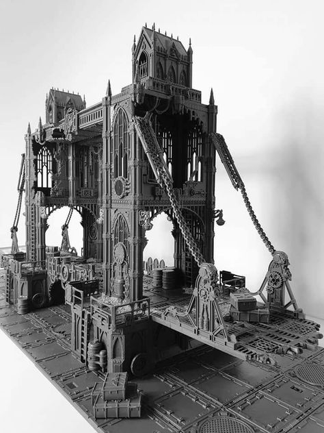 Warhammer 40k Scenery, Warhammer 40k Architecture, Warhammer Architecture, Killteam Terrain, 40k City, Sector Mechanicus, Necromunda Underhive, Necromunda Terrain, Warhammer 40k Space Wolves