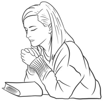 Praying Illustration, Praying Emoji, Praying Room, Prayer Night, Bible Cartoon, Jesus Drawings, Woman Sketch, Night Prayer, Art Theme