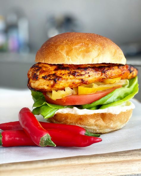 Marinated Turkey Breast, Pickled Hot Peppers, Marinated Turkey, Turkey Burger Recipe, Butterball Turkey, Healthy Burger, Turkey Burger Recipes, Roasted Vegetable Recipes, Peri Peri