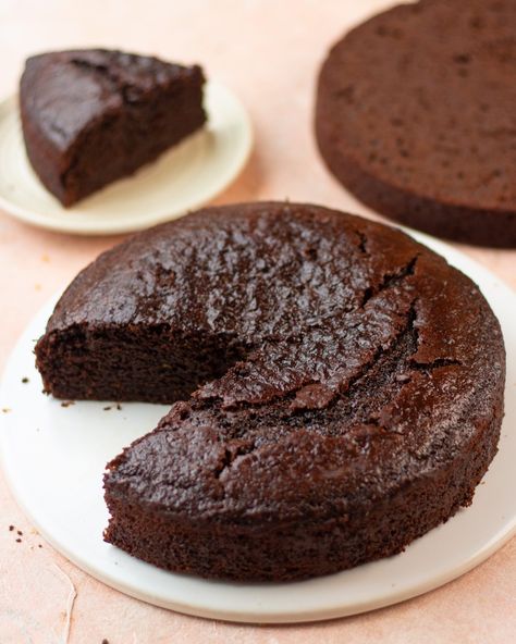 Eggless Vanilla cake and Chocolate cake - Bake with Shivesh Bake With Shivesh Chocolate Cake, Chocolate Cake Recipe Without Eggs, Egg Free Chocolate Cake, Bake With Shivesh, Classic Chocolate Cake, Cake Recipes Without Eggs, Egg Free Baking, Eggless Cakes, Eggless Chocolate Cake