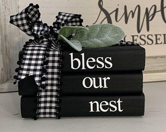 Diy Old Books, Wood Books, Farmhouse Books, Jenga Blocks, Homeschool Decor, Wood Book, Book Stamp, Wooden Books, Book Stack