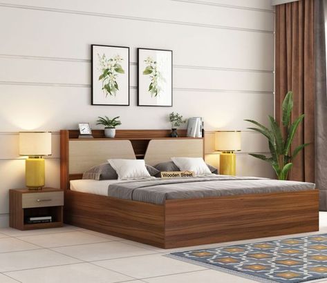 Bedroom design Ideas Latest Wooden Bed Designs, Double Bed Design, Bed Without Storage, Bed Furniture Set, Wooden King Size Bed, Bed Designs With Storage, Simple Bed Designs, Queen Size Beds, Bed Queen Size