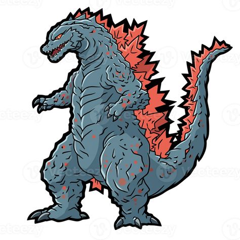 Godzilla isolated on transparent background, generative ai, digital illustration. Godzilla, Free Png, Digital Illustration, Transparent Background, Royalty, Royalty Free, Clip Art, Illustrations, Quick Saves