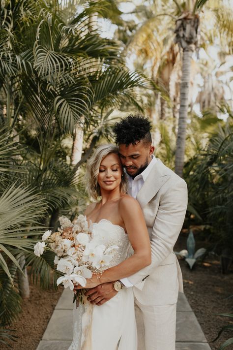 Tropical Boho Acre Baja Wedding in Neutral Tones | Junebug Weddings Baja Wedding, Acre Baja, Suit Inspiration, Sunset Beach Weddings, Jungle Wedding, Tropical Boho, Tulum Wedding, Cabo Weddings, Groom Looks