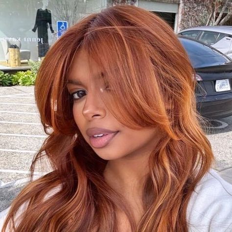 Jenna Perry Hair Studio on Instagram: "blonde highlights on copper hair for @casjerome by @georgepapanikolas 🎨✨  #hairinspo #copperhair #highlights #haircolorist #hairtransformation #jennaperryhairstudio" Orange Hair With Highlights, Bright Copper Hair With Highlights, Highlights On Copper Hair, Copper With Highlights, Copper And Blonde Highlights, Ginger Hair With Highlights, Copper With Blonde Highlights, Ginger Hair With Blonde Highlights, Copper Hair With Blonde Highlights