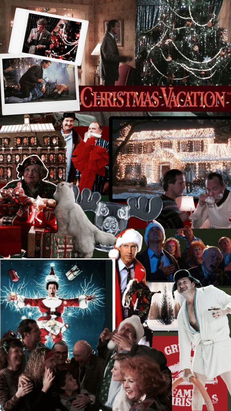 Christmas Wallpaper Christmas Vacation, Christmas Movie Collage Wallpaper, Christmas Movie Aesthetic Wallpaper, Christmas Wallpaper Movies, Christmas Vacation Aesthetic, Christmas Aesthetic Movie, Christmas Movies Wallpaper, Christmas Movie Collage, Christmas Vacation Wallpaper