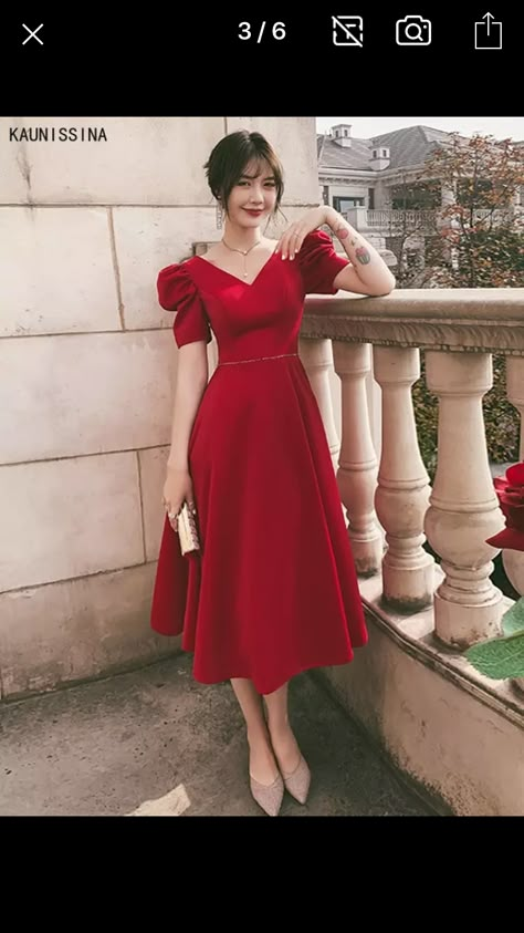 Red Frock, Simple Frock Design, Simple Frocks, Simple Gowns, Gowns Dresses Elegant, Frock For Women, Stylish Short Dresses, Elegant Dresses Classy, Designer Dresses Casual