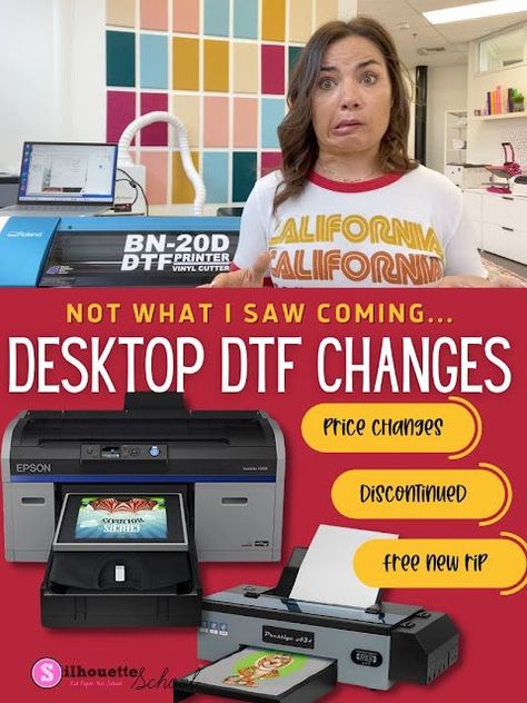 If you're in the desktop direct to film (DTF) world - big changes to share. Check them all out here! Dtf Printers, Silhouette School Blog, Small Business Help, School Newsletter, Silhouette School, Dtf Printer, T Shirt Transfers, Business Help, Upcoming Events