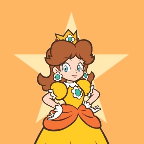 Mario Daisy Pfp, Daisy Icon Mario, Princess Daisy Aesthetic, Princess Daisy Pfp, Daisy Mario Bros, Daisy Pfp, Daisy Super Mario, Mario Daisy, Daisy Mario