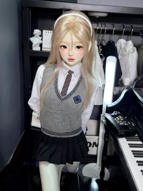 Smart Doll Photography, Barbie Dolls Aesthetic, Doll Korean, Doll Aesthetic, Barbie Dress Fashion, Realistic Dolls, Dream Doll, Smart Doll, Japanese Dolls